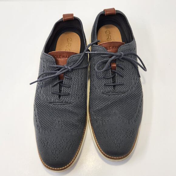 Cole Haan Original Grand Gray Stitchlite Wingtip Oxford Shoes Men Size 11 M - Picture 2 of 8